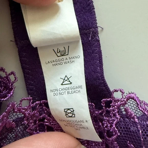 La Perla Lace Bra Royal Purple Sheer 34B - Picture 6 of 10